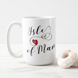 Fahne der Insel Man im Herzen, Manx Kaffeetasse