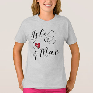 Fahne der Insel Man im Herzen, Manx-T - Shirt