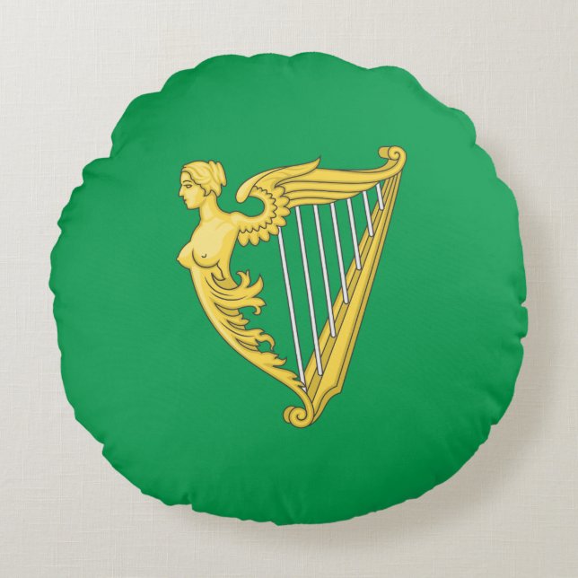 Fahne der irischen Republikaner Rundes Kissen (Vorderseite)