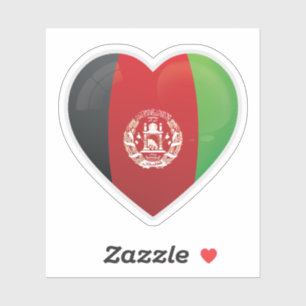 Fahne der Liebe Afghanistan Aufkleber