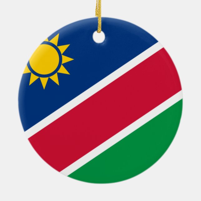 Fahne der Namibia-Ornament Keramikornament (Hinten)