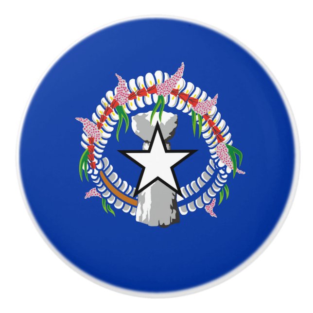 Fahne der Nördlichen Marianen Keramikknauf (Vorderseite)