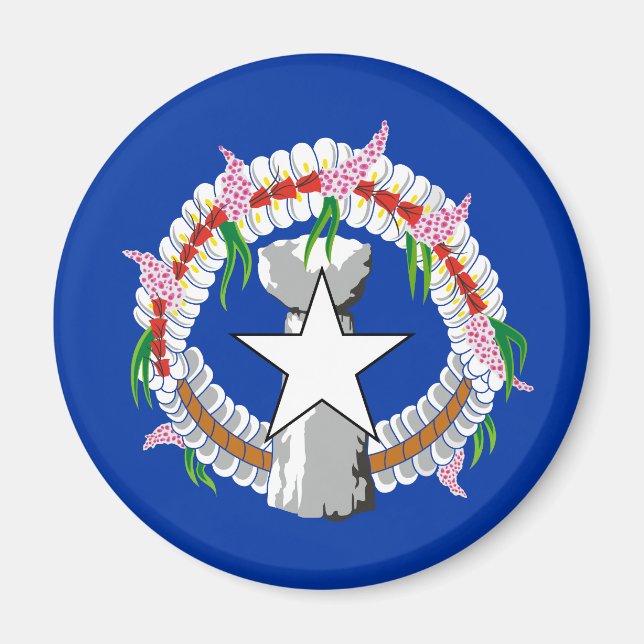 Fahne der Nördlichen Marianen Magnet (Vorne)