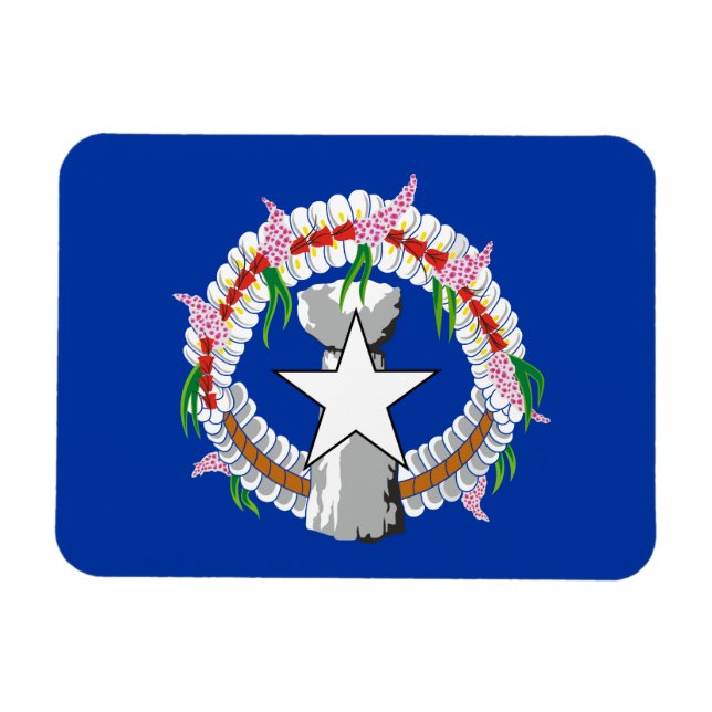 Fahne der Nördlichen Marianen Magnet (Horizontal)