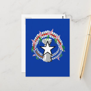 Fahne der Nördlichen Marianen Postkarte