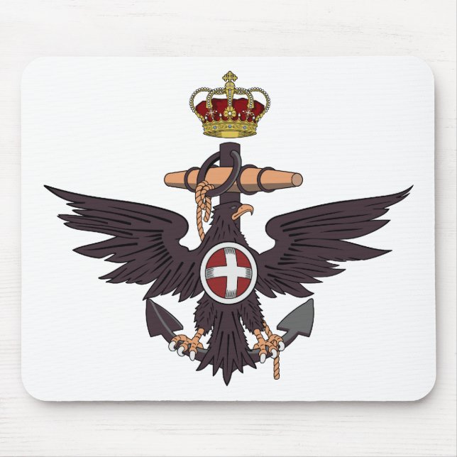 Fahne der Regia Jachthafen, Italien Mousepad (Vorne)