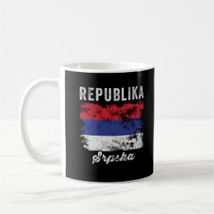 Fahne der Republika Srpska bedrückt Kaffeetasse