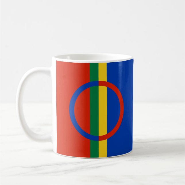 Fahne der Sápmi-Tasse Kaffeetasse (Links)