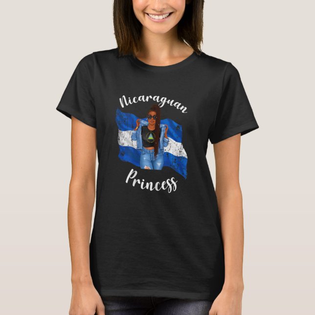 Fahne der Schwarzen Nicaraguanischen Prinzessin vo T-Shirt (Vorderseite)