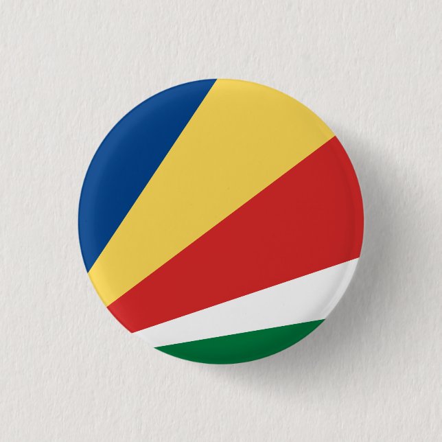 Fahne der Seychellen Button (Vorderseite)
