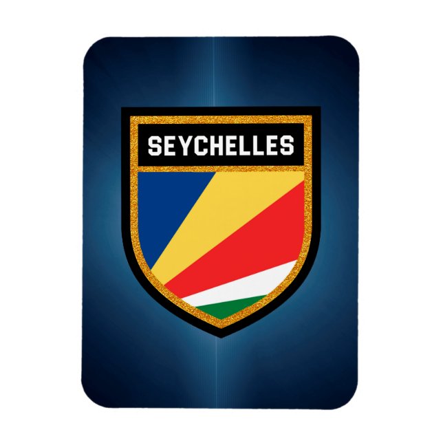 Fahne der Seychellen Magnet (Vertikal)