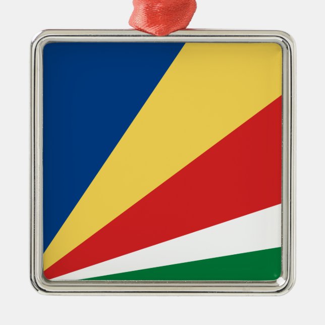 Fahne der Seychellen Ornament Aus Metall (Vorne)