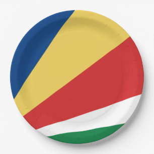 Fahne der Seychellen Pappteller