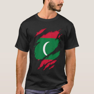 Fahne der Torn Ripped Maldives T-Shirt