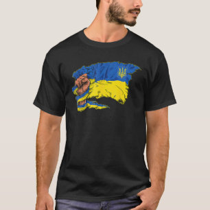 Fahne der Ukraine - Vintage ukrainische Flagge T-Shirt