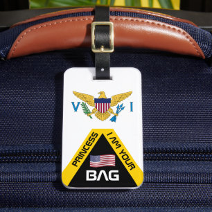 Fahne der US-Jungfrau, Taschenmarken, Personalisie Gepäckanhänger