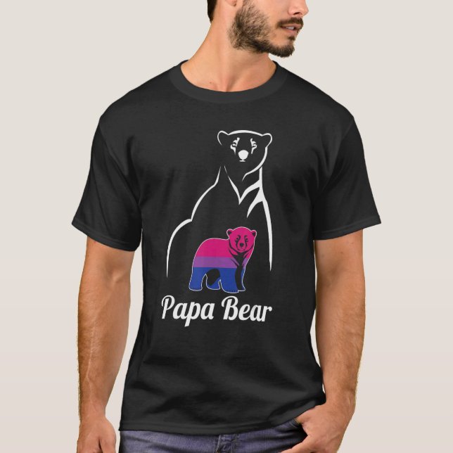 Fahne des Bisexual Papbear Bi Pride T-Shirt (Vorderseite)