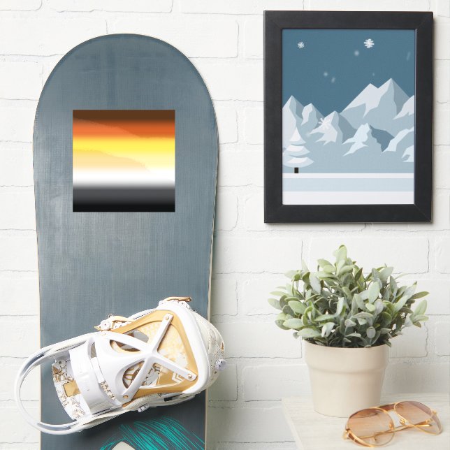 Fahne des Gay Bären - farbenfrohe Bärenflagge Aufkleber (Snowboard)