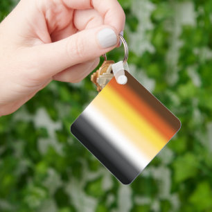 Fahne des Gay Bären - farbenfrohe Bärenflagge Schlüsselanhänger