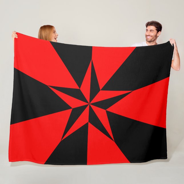 Fahne des libertären Sozialismus Fleecedecke (Beispiel)