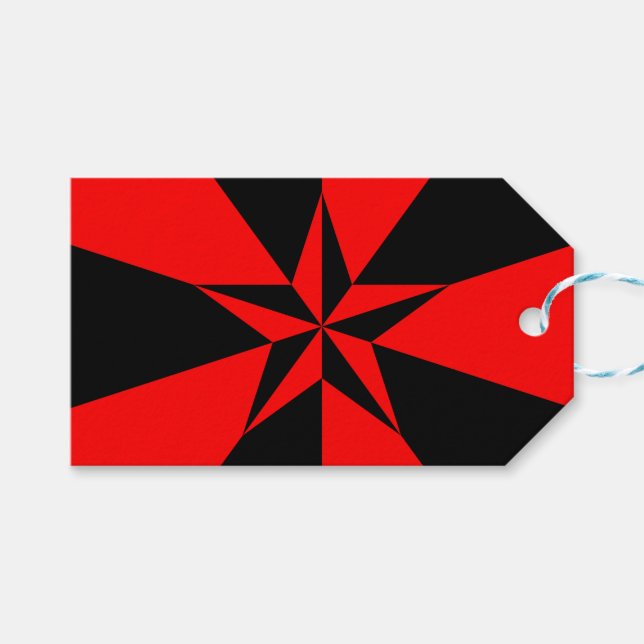 Fahne des libertären Sozialismus Geschenkanhänger (Vorderseite (Horizontal))