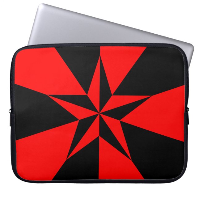 Fahne des libertären Sozialismus Laptopschutzhülle (Vorderseite)