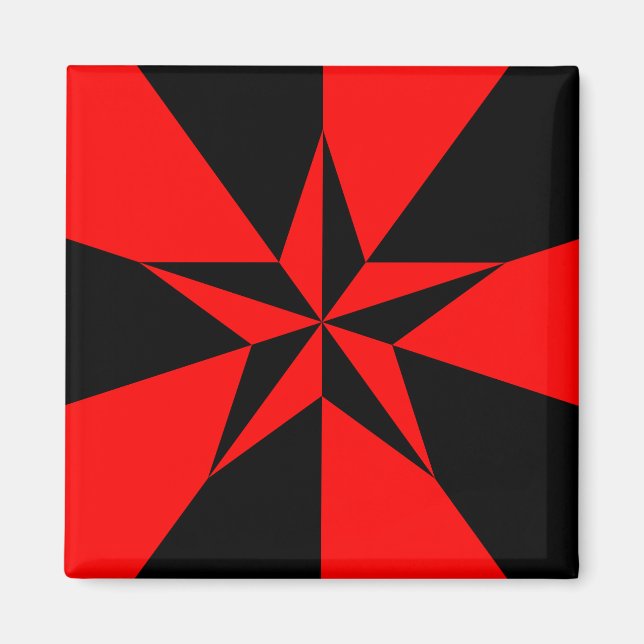 Fahne des libertären Sozialismus Magnet (Vorne)