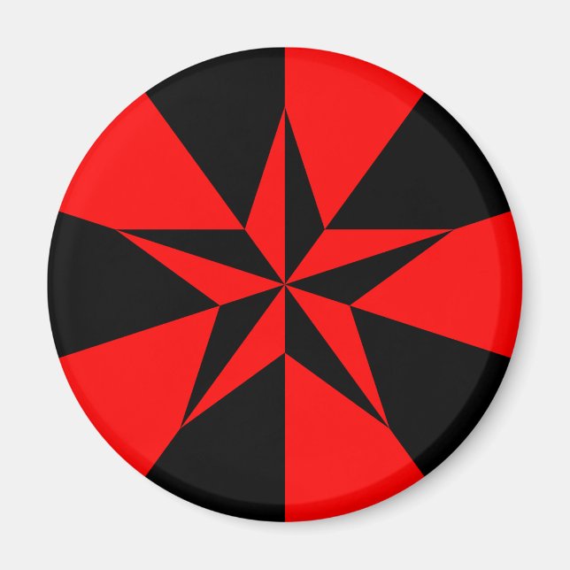 Fahne des libertären Sozialismus Magnet (Vorne)