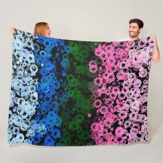 Fahne des Niedlichen floralen Allromantischen Retr Fleecedecke (Beispiel)