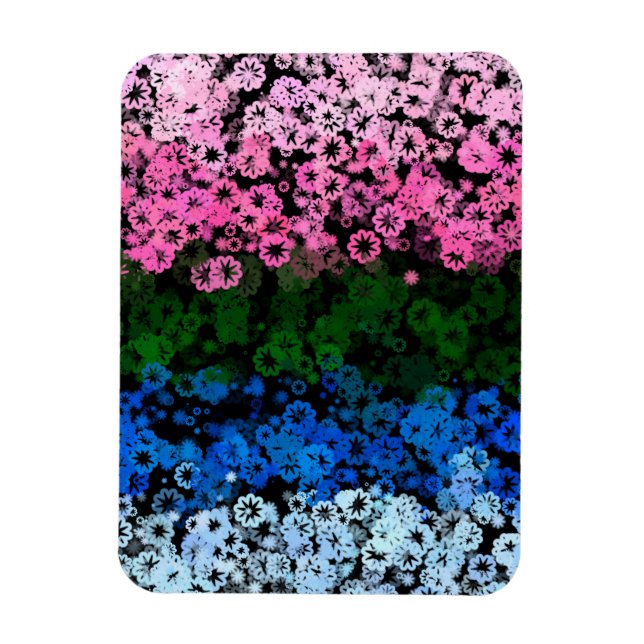 Fahne des Niedlichen floralen Allromantischen Retr Magnet (Vertikal)