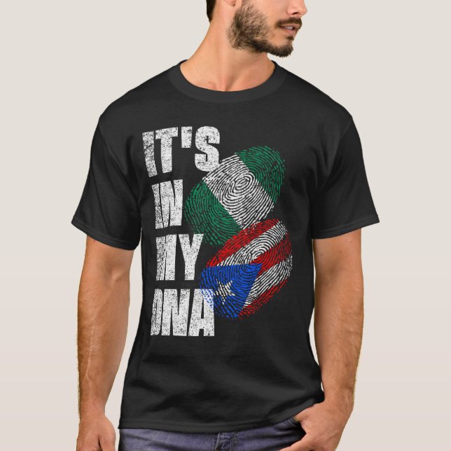 Fahne des puerto-ricanischen und nigerianischen Mi T-Shirt (Vorderseite)