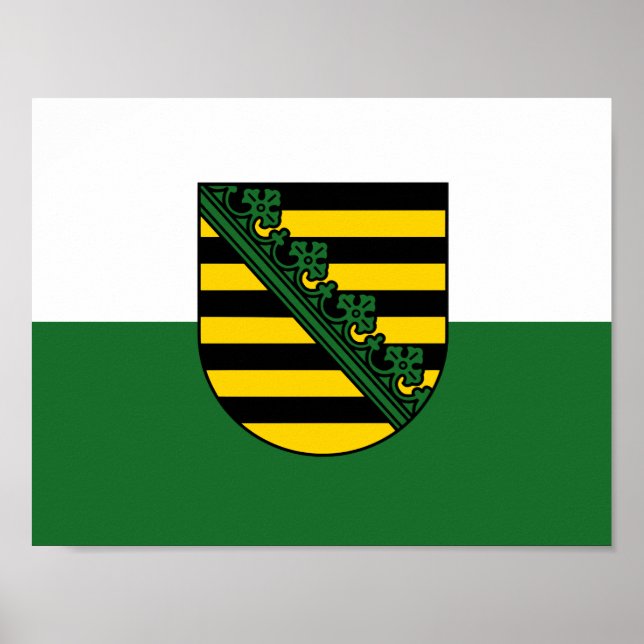 Fahne des sächsischen Posters Poster (Vorne)