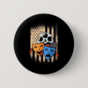 Fahne des Theaterschauspielers Amerika Button
