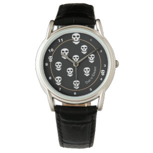 Fahne, Fahne und Piraten, Halloween-Spookuhr Armbanduhr