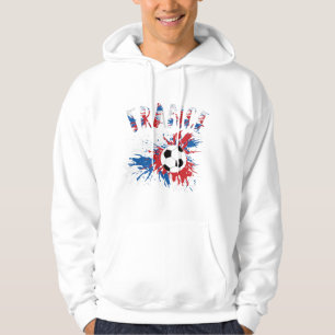 Fahne "France Soccer Ball Grunge" Hoodie