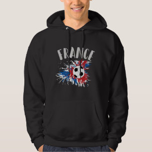 Fahne "France Soccer Ball Grunge" Hoodie
