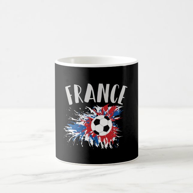 Fahne "France Soccer Ball Grunge" Kaffeetasse (Mittel)