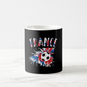 Fahne "France Soccer Ball Grunge" Kaffeetasse