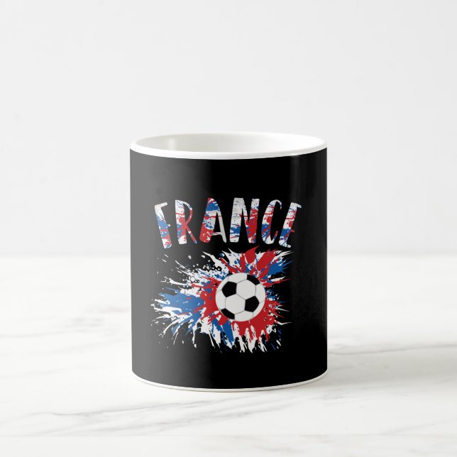 Fahne "France Soccer Ball Grunge" Kaffeetasse (Mittel)