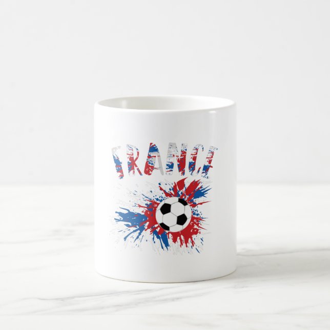 Fahne "France Soccer Ball Grunge" Kaffeetasse (Mittel)