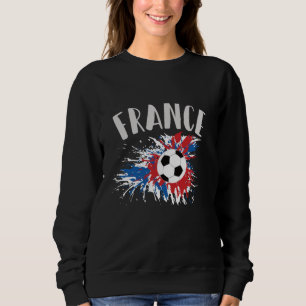 Fahne "France Soccer Ball Grunge" Sweatshirt