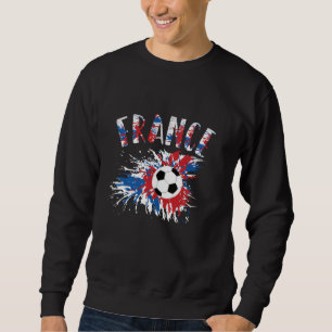 Fahne "France Soccer Ball Grunge" Sweatshirt