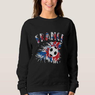 Fahne "France Soccer Ball Grunge" Sweatshirt