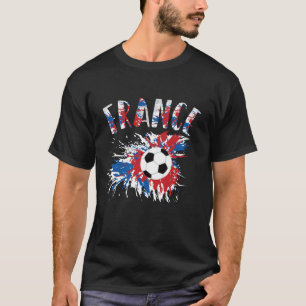Fahne "France Soccer Ball Grunge" T-Shirt
