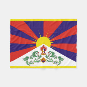 Fahne "Free Tibet" Fleecedecke