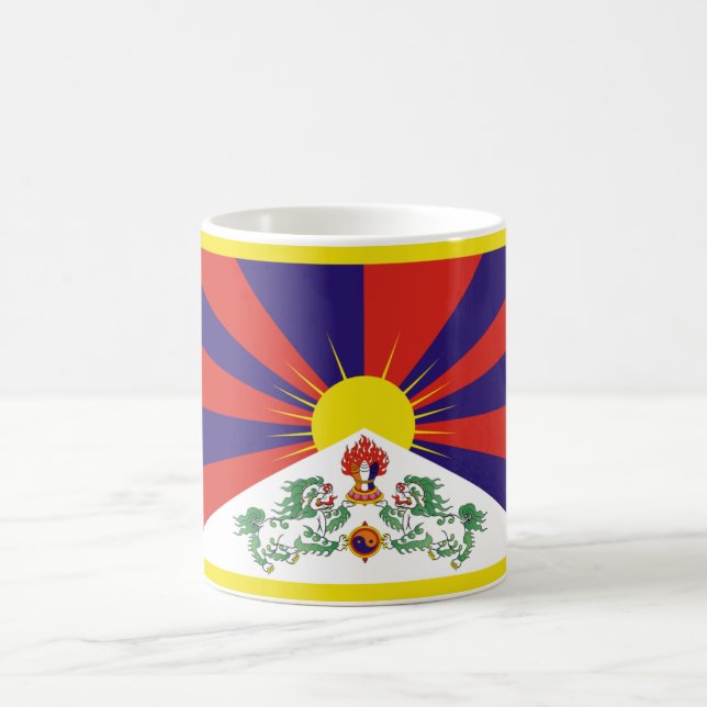 Fahne "Free Tibet" Kaffeetasse (Mittel)