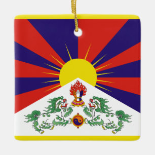 Fahne "Free Tibet" Keramikornament
