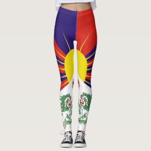 Fahne "Free Tibet" Leggings