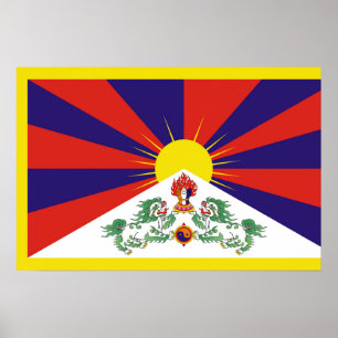 Fahne "Free Tibet" Poster