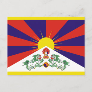 Fahne "Free Tibet" Postkarte